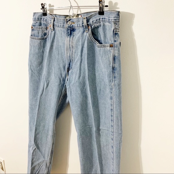 Levi’s 505 Regular Fit Light Wash Blue Denim Jeans 36x30 Five Pocket Styling - Picture 3 of 10